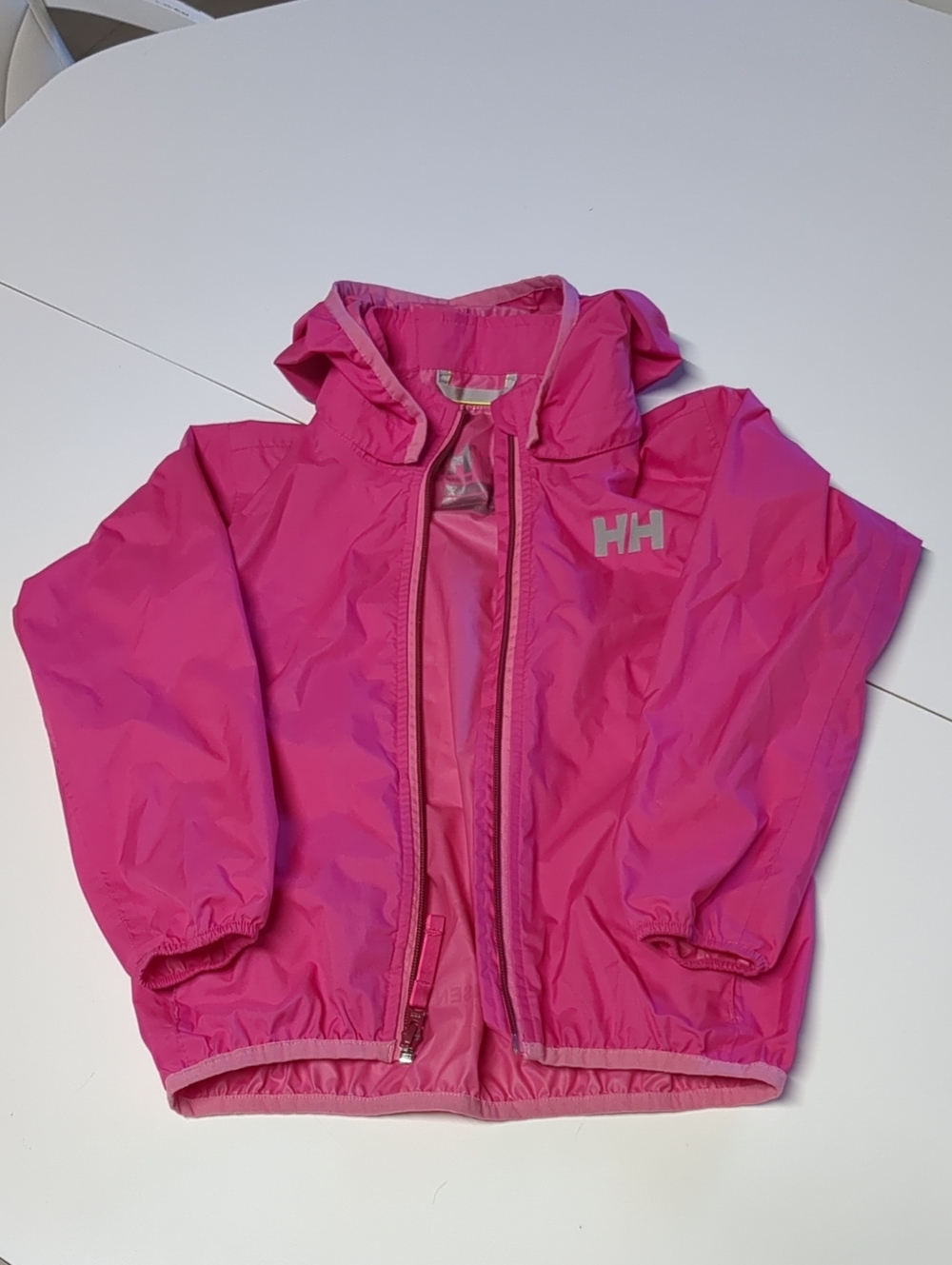 Helly Hansen Girls' Bright Pink Hooded Rain Jacket